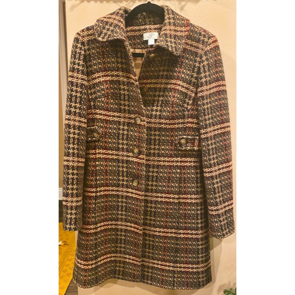 Ann Taylor Loft Plaid Coat